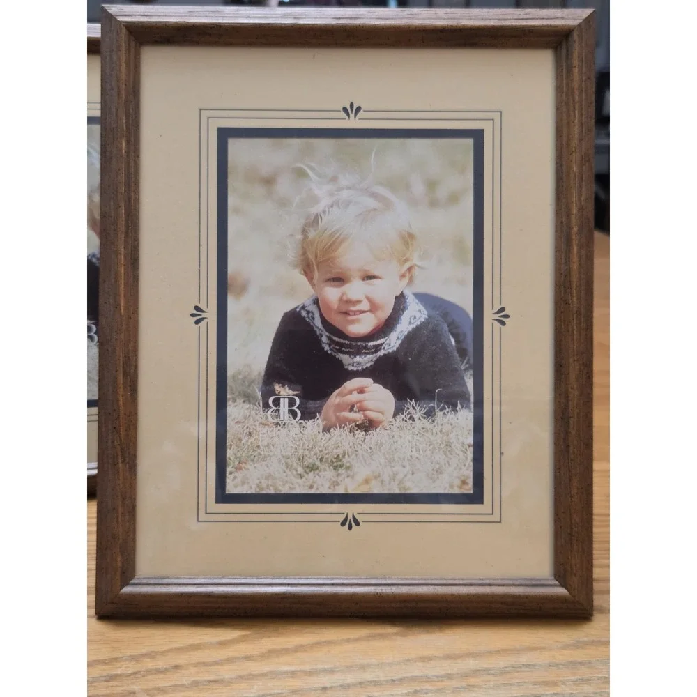 Burnes Wood Picture Frames 9x11 Frame / 5x7 Mat Vintage 1990's NOS NEW Lot of 3